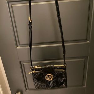 Black snakeskin Michael Kors crossbody